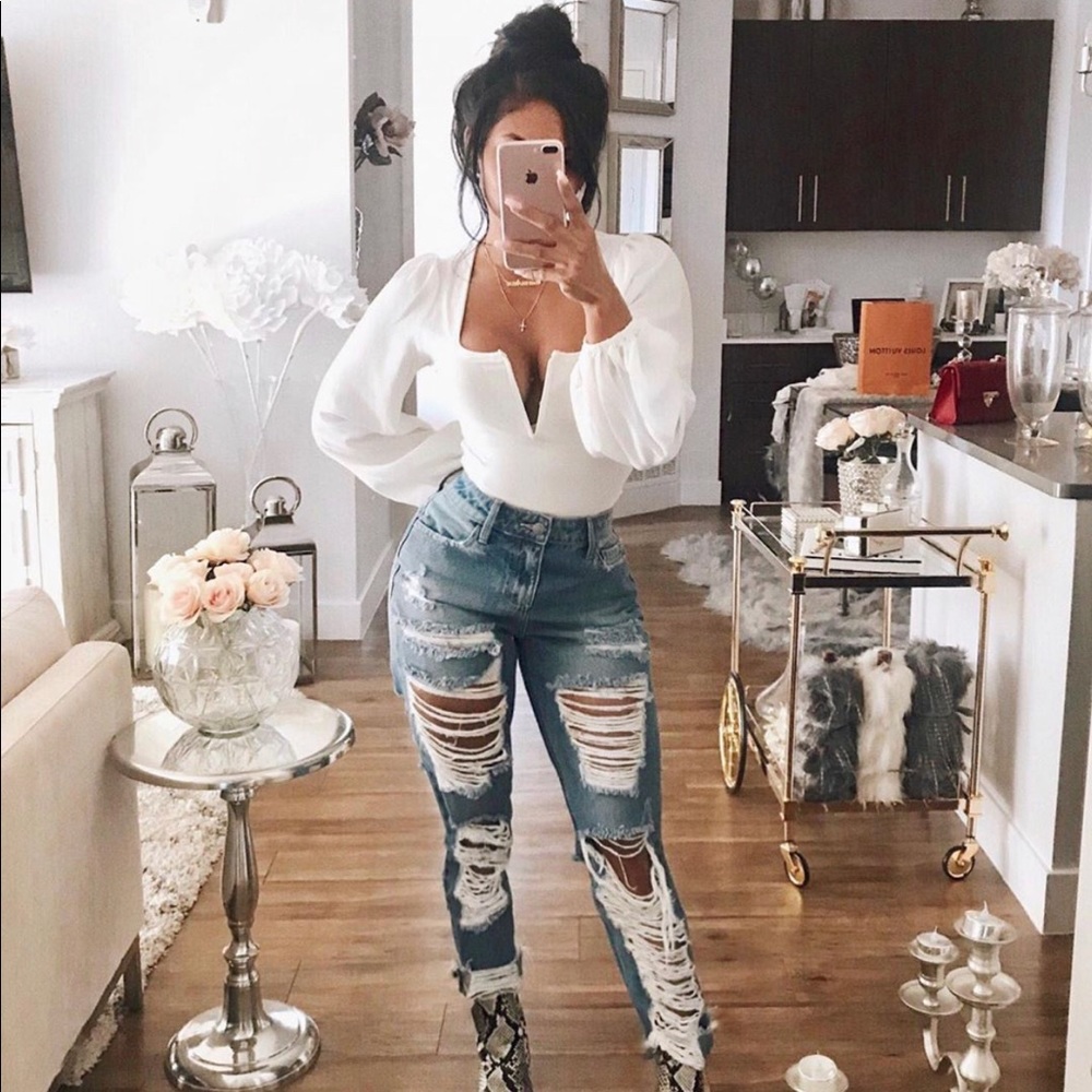Fashion Nova Ripped Jeans